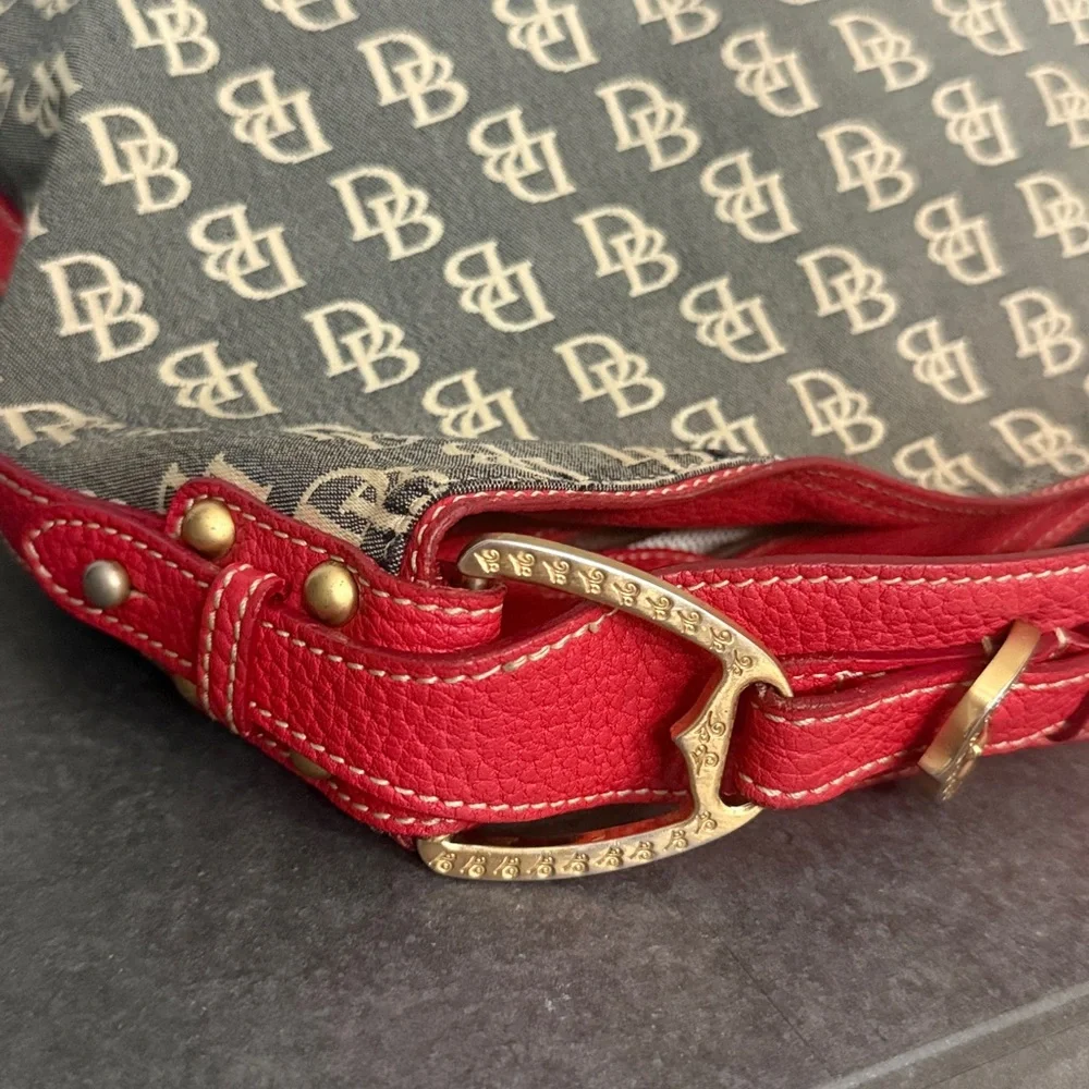 Vintage Dooney & Bourke large hobo monogram bag JUNK - Picture 10 of 16